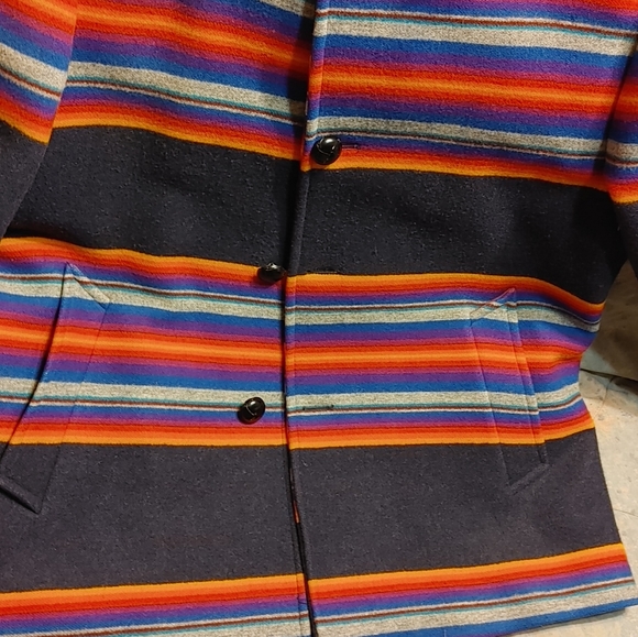 Mens Vintage Pendleton Stripe Cape Style coat - Picture 7 of 16